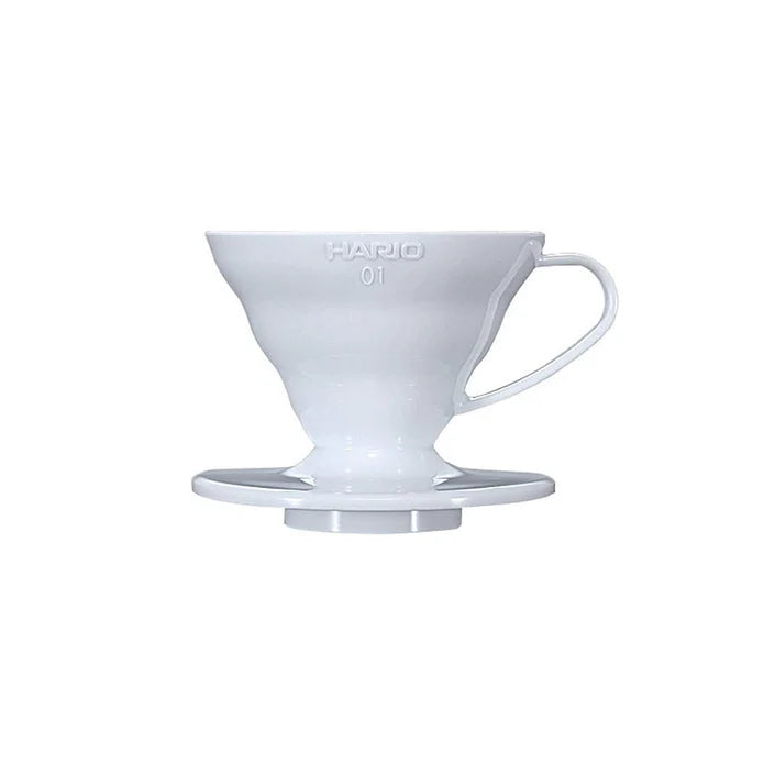 Hario V60 Plastic Coffee Dripper (Size 01, White)